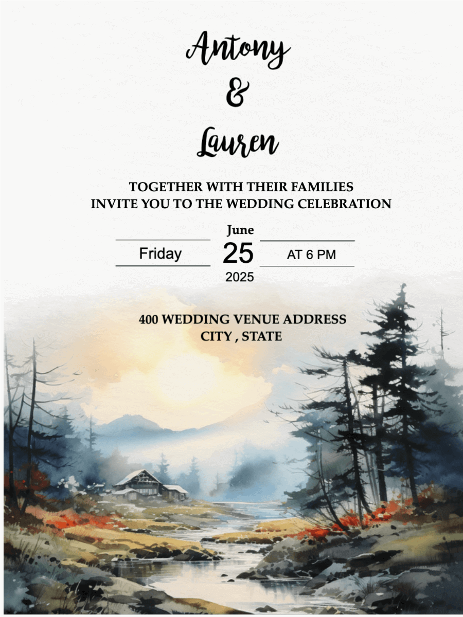 Sent Invatation Wedding Invite